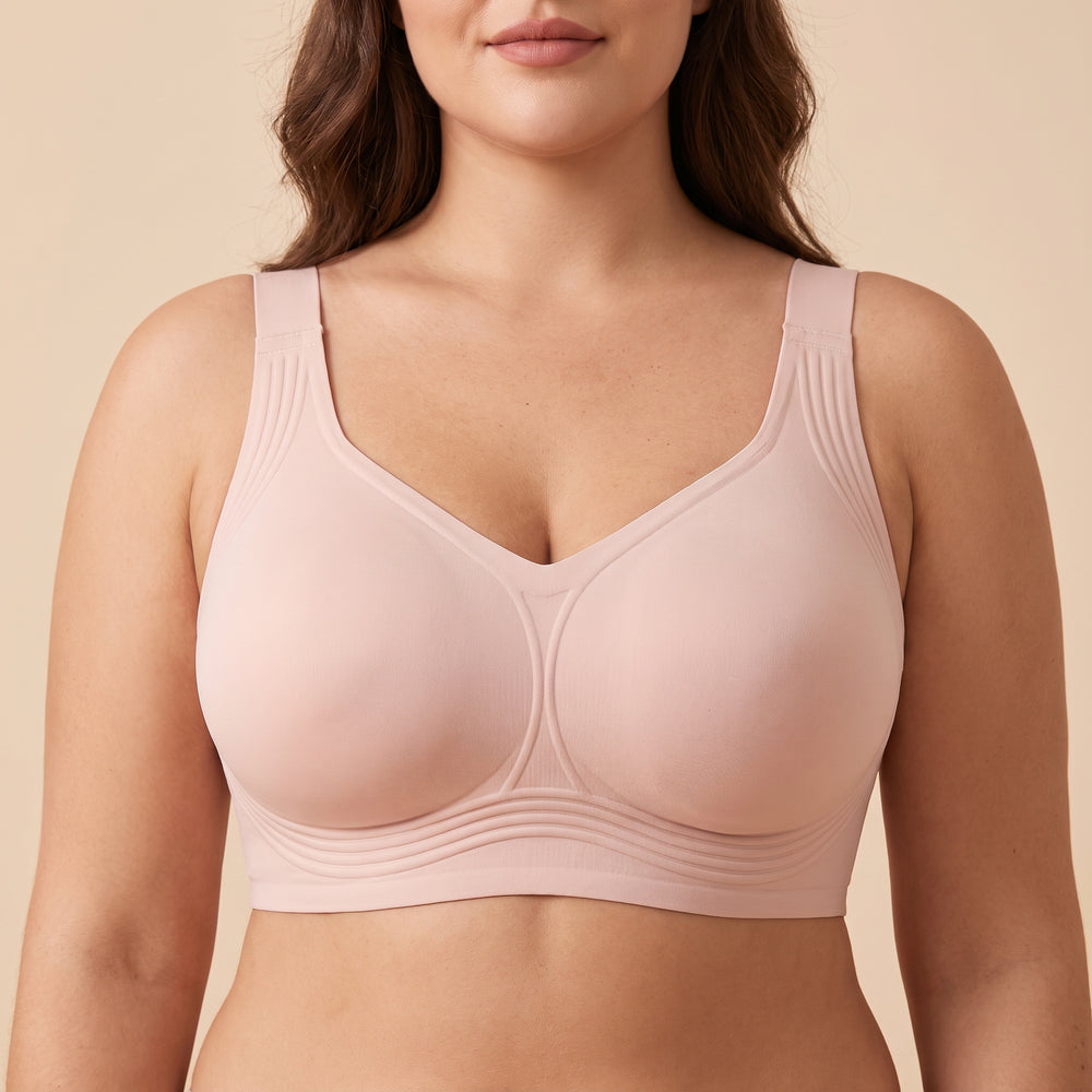 Womens Wireless Jelly Seamless and Wire-Free Bra Supportive Full Cup Soft Support Comfortable and Breathable Bra plus Up — Bild 6